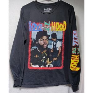 Boyz N The Hood Ice Cube Mens Black Long Sleeve Tee Shirt Size large l